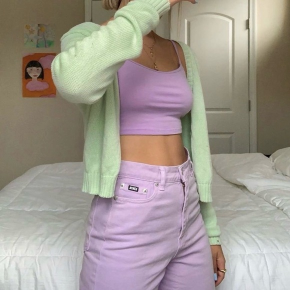 Hudson Remi Straight Leg Jeans Lilac Pastel Purple Size 24 - Picture 4 of 8